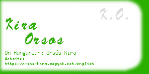 kira orsos business card